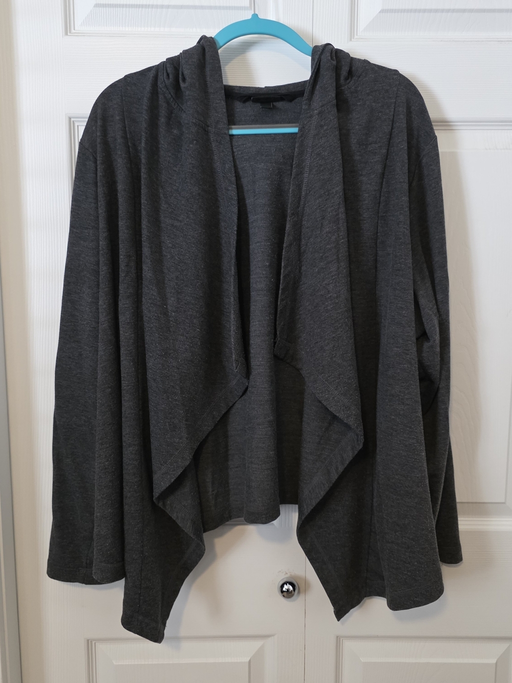 torrid Charcoal Open-Front Hooded Cardigan